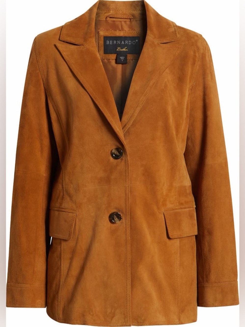 Bernardo Single Breasted Suede Blazer NWOT